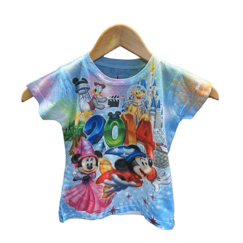 Disney Parks Extra Small (XS) 2014 Micky Minnie Donald Pluto T Shirt